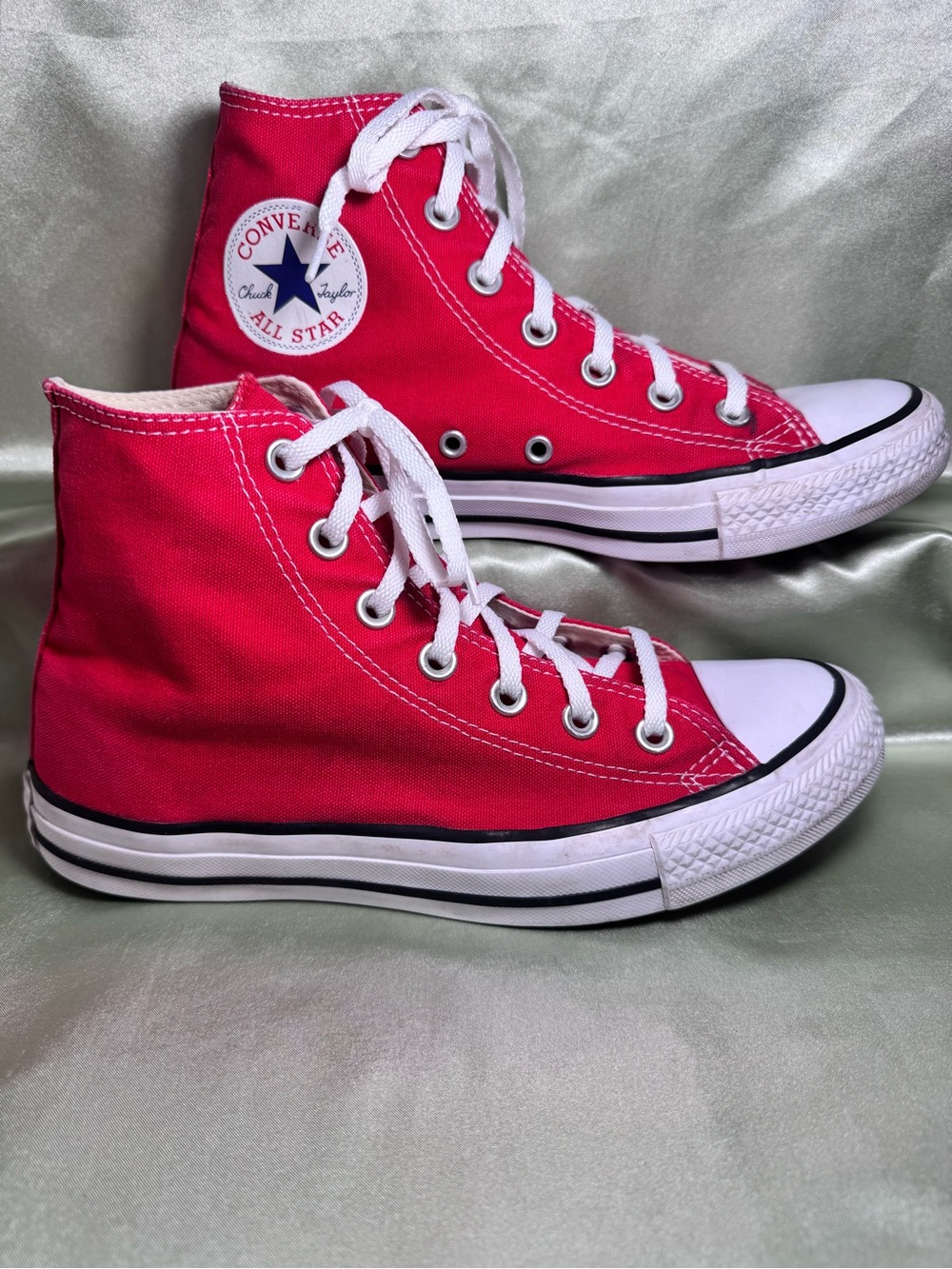 Converse Chuck Taylor All Star High Top Sneakers Red Womens Size 8 Mens Size 6